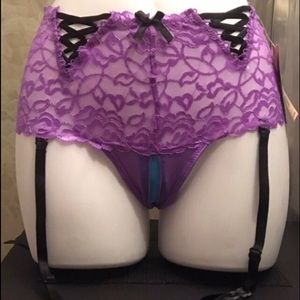 Purple Garter Lingerie Panty